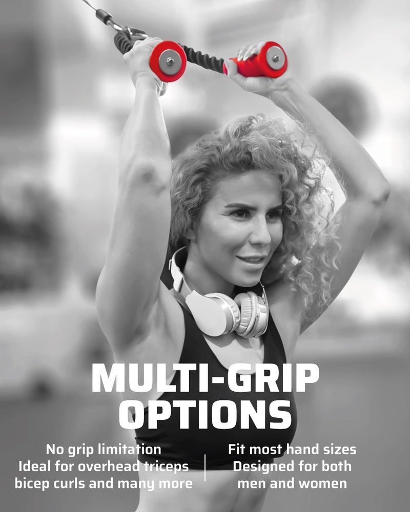 THEFITGUY Ergonomic Grip Tricep Rope Cable Attachment  30  Length  Comfort Non-Slip  Reducing Wrist Pressure & Rubs  Easy to Clean  Gym Pull Machine Accessory for Cable Machines and Smart Gyms - Image 5
